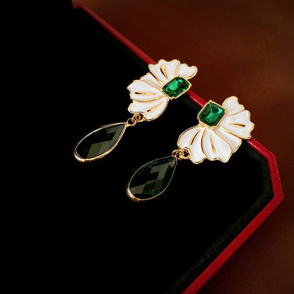 Oil dripping flower Earrings