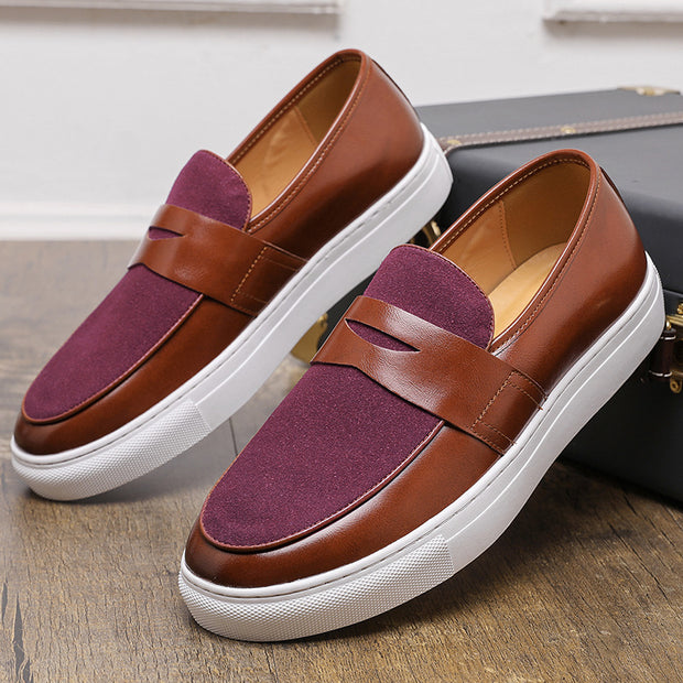 Thick-soled Men's Casual Leather Loafer Shoes