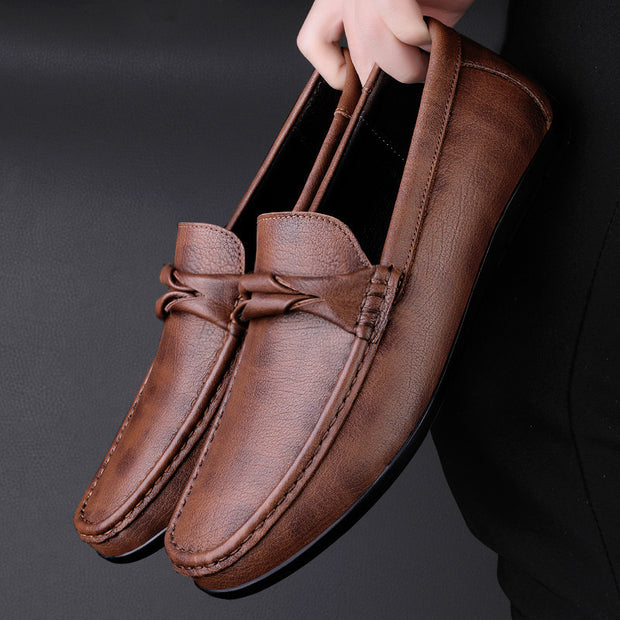 Genuine Leather Slip-on Lofter Peas Casual Shoes Men