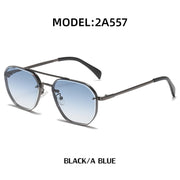 Double Beam Diamond Cut Edge Sunglasses For Men