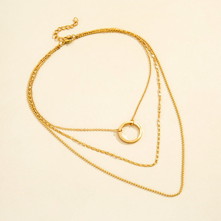 Circle Clavicle Woman  Necklace