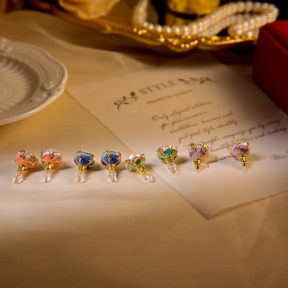 Pearl colorful earrings