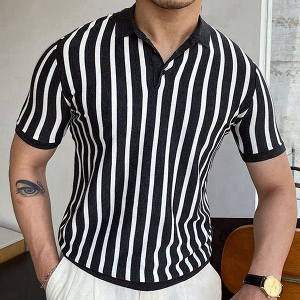 Knitwear Short Sleeve Polo Shirt for Men