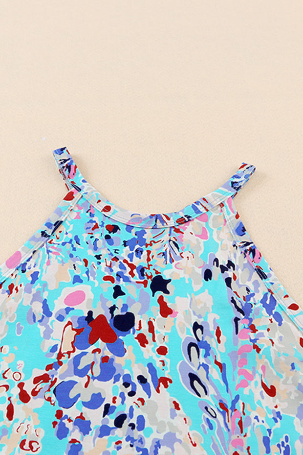 Printed Round Neck Tank Top