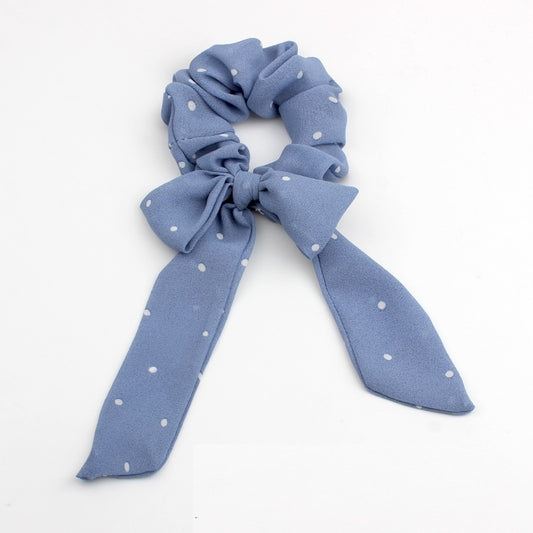 Women polka Dot Chiffon Ponytail holder