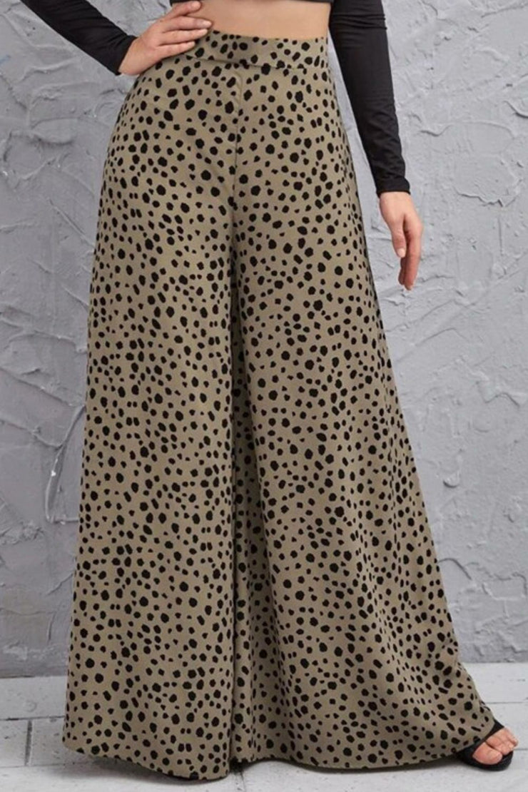 Animal Print High-Rise Culottes