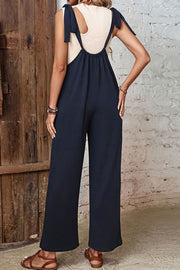 Perfee Tied Wide Leg Overalls