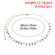 Women's Simple Candy Color Waist Chain