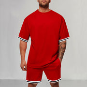 Sports And Leisure Round Neck Two-piece Set For Men