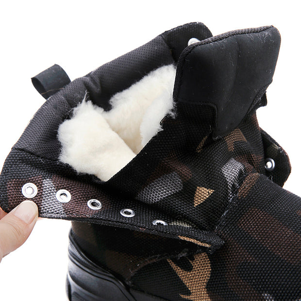 Men Three-proof Wool Snow Boots