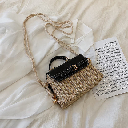 Top Handle women straw woven bag