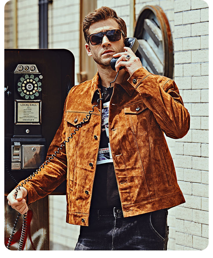 Leather Biker Jacket For Men