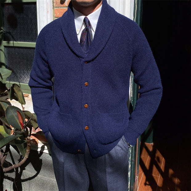 Thick Vintage Knitted Cardigan For Men