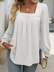 Mandy Square Neck Long Sleeve Top