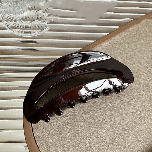 Women Pearlescent Brown Claw Clip