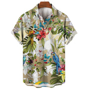 Summer Casual Printed Hawaiian Shirt Vacation Seaside Men