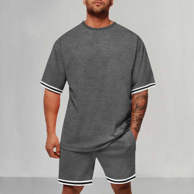 Sports And Leisure Round Neck Two-piece Set For Men