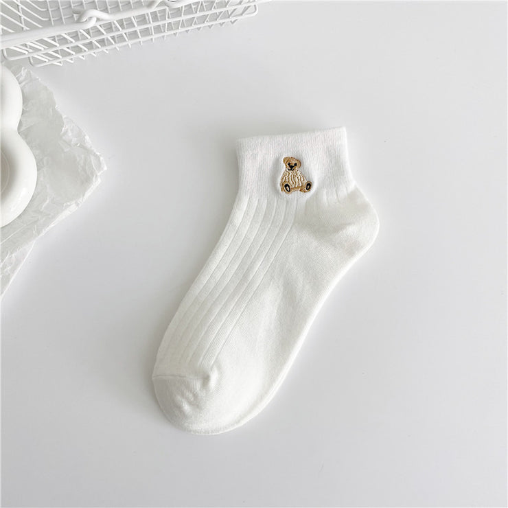 Women's Fashionable Cotton Embroidered Socks