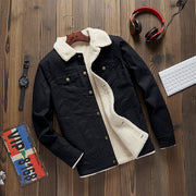 Lamb Fleece Cargo Jacket Men