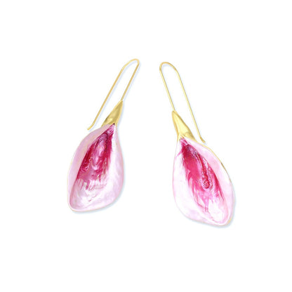 Oiled dipping flower earrings
