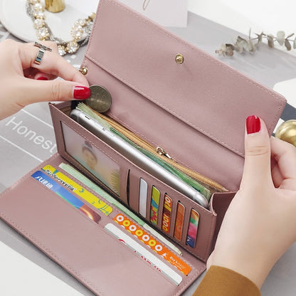 Women Multi-functional wallet Purse Fresh PU leather C