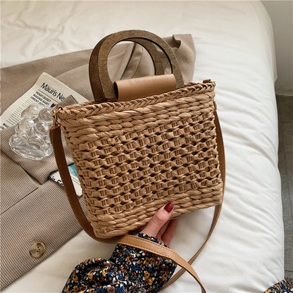 Straw Top Handle For Women
