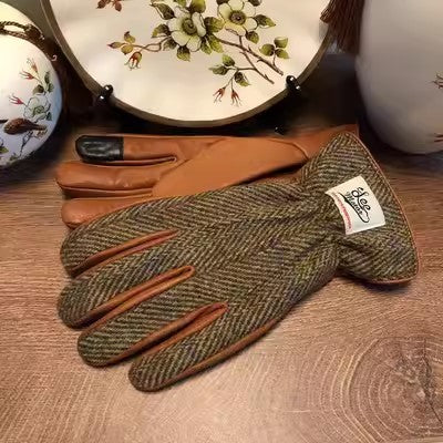 men leather Warm Gloves