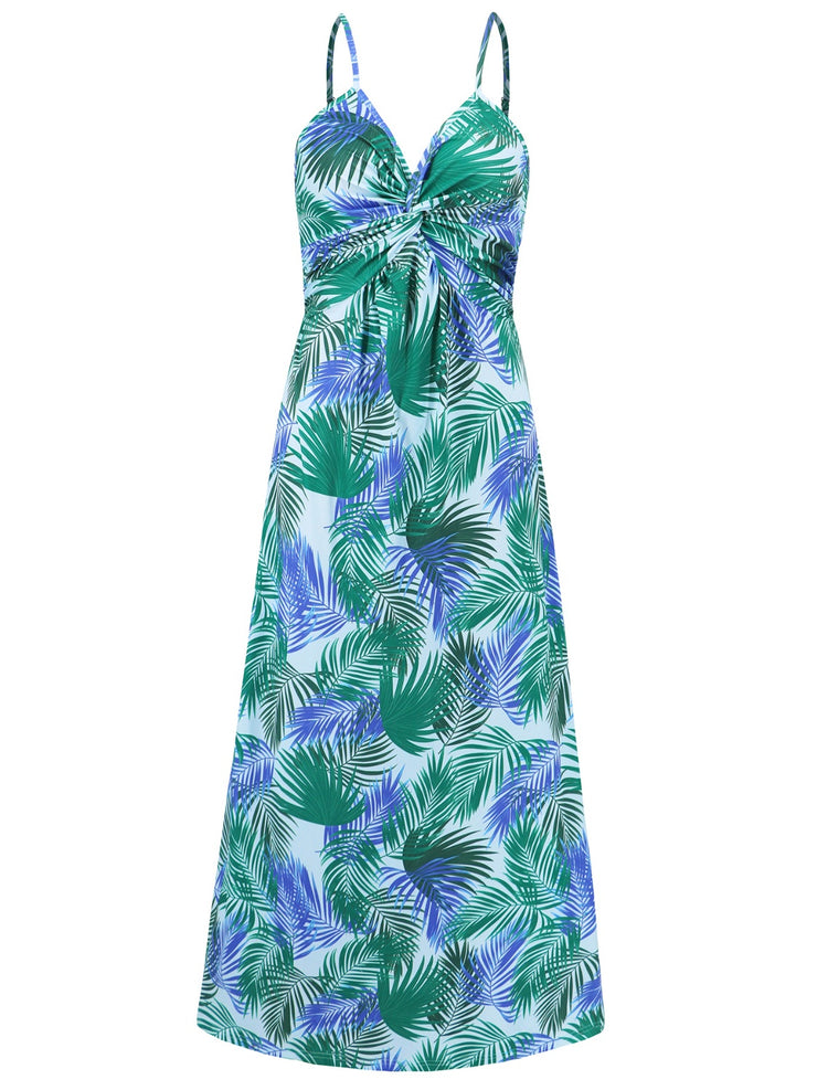 Twisted Printed V-Neck Cami Dress