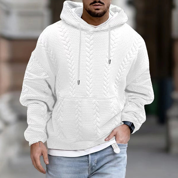 Solid Color Long-sleeved Hoodies For Men