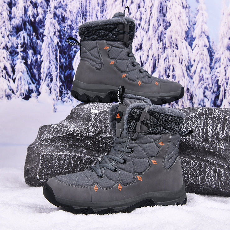 Men's Thick-soled Fleece-lined High-top Snow Boots