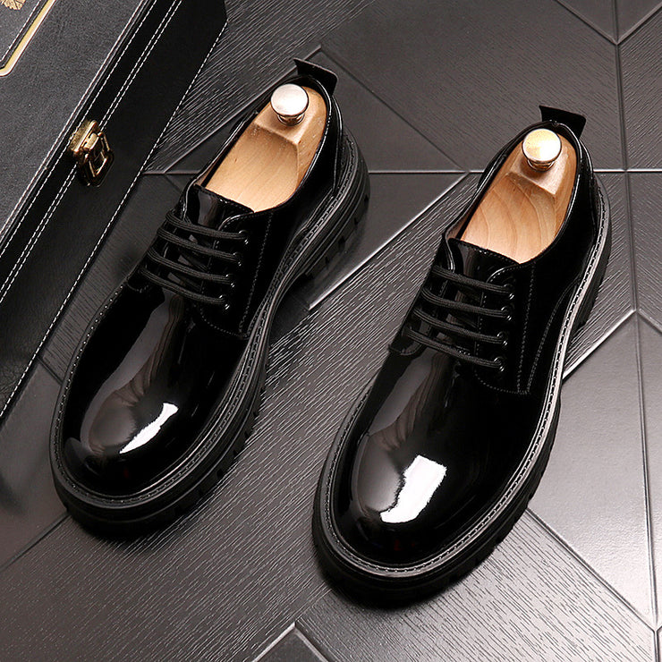 Men's dress Shiny Leather Shoes