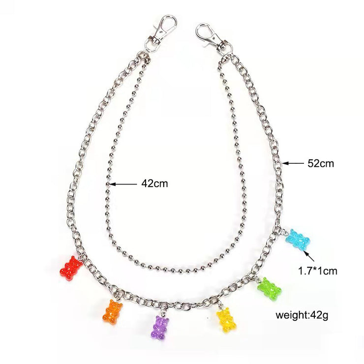 Wind Girly Acrylic Pendant Waist Chain