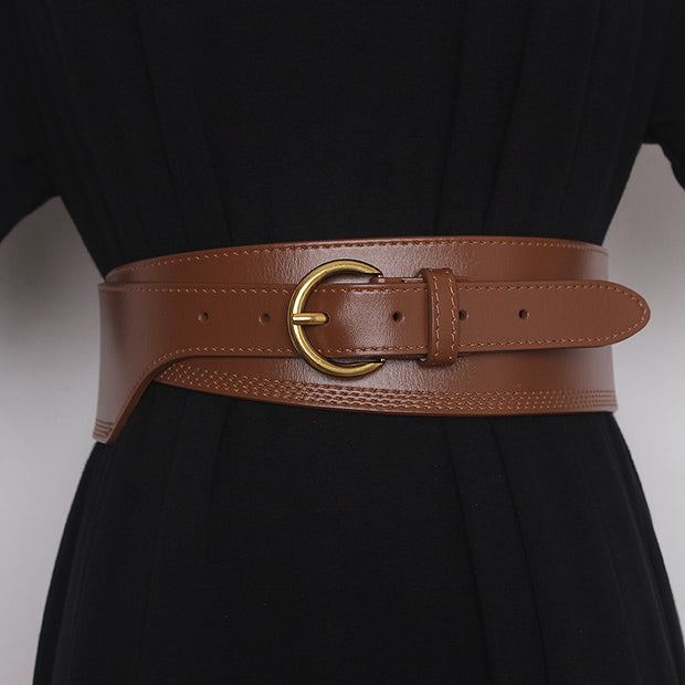 Woman Embossed Girdle Pin Buckle Belt