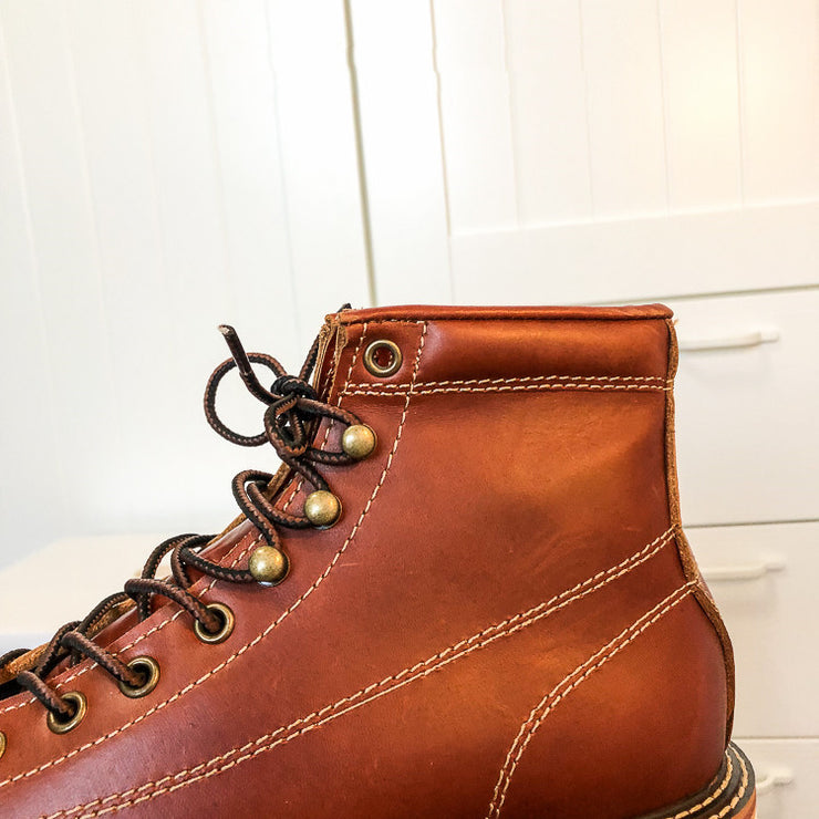 Retro Handmade Round Head Boots