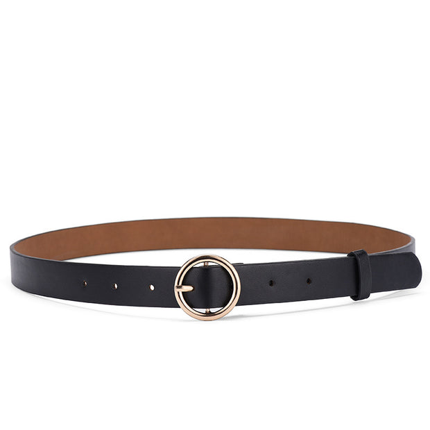 Women's Versatile Round Buckle Belt