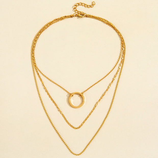 Circle Clavicle Woman  Necklace