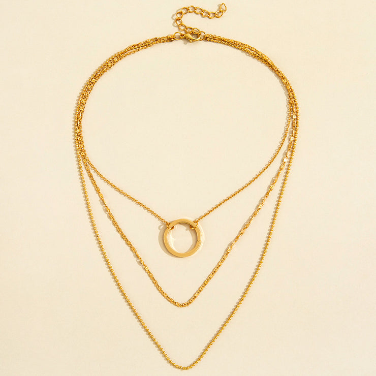 Circle Clavicle Woman  Necklace