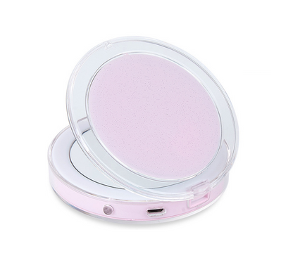 10 Lights LED Mini Makeup Mirror 1X 3X Magnify Hand Held Fold Small Portable Micro USB Connect Cable Built-in Battery Chargeable