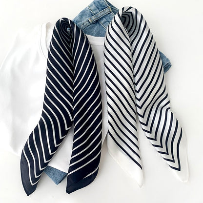 Striped mulberry silk warm spring and autumn professional scarf