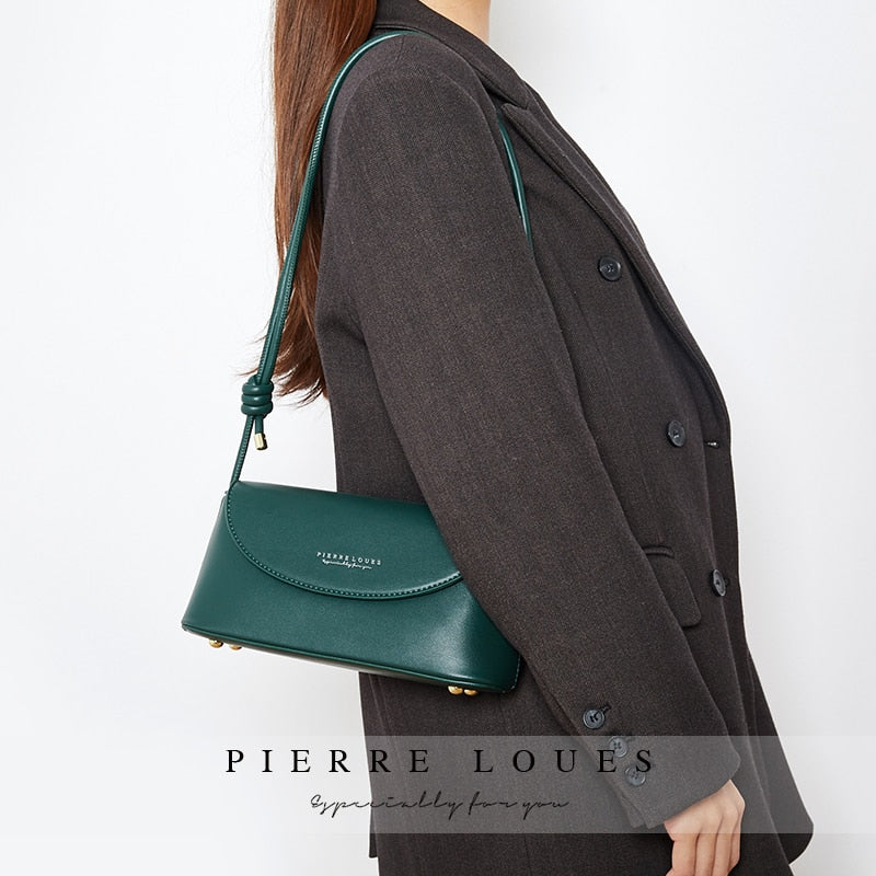 Baguette PU Leather Handbag – Women’s Shoulder & Crossbody Bag
