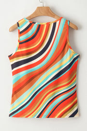 Color Block Round Neck Tank