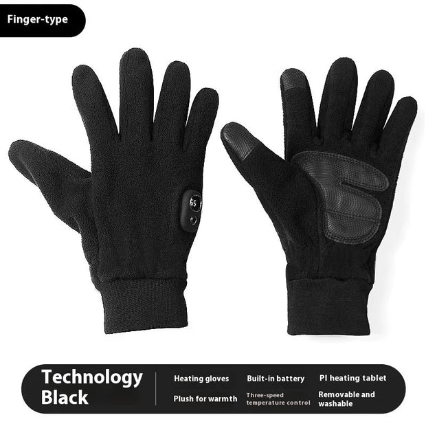 Winter Warm Thick Windproof Electric Heating Gloves