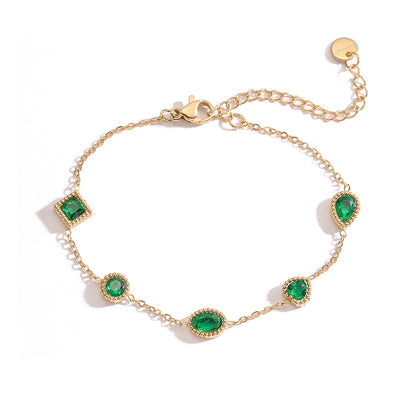 Zircon stainless steel bracelet for niche exquisite versatile bracelet