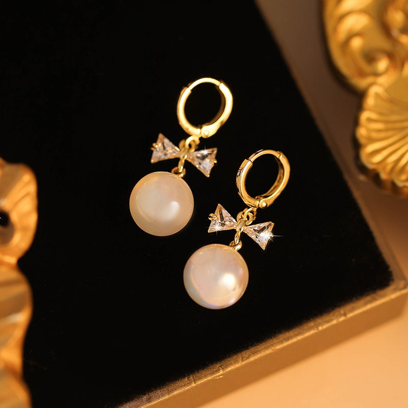 Fashion OL Geometric Sphere Copper Earrings