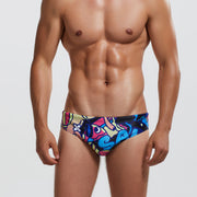 Men's Low-waist Tight, Quick-dry Printed Swim Wear