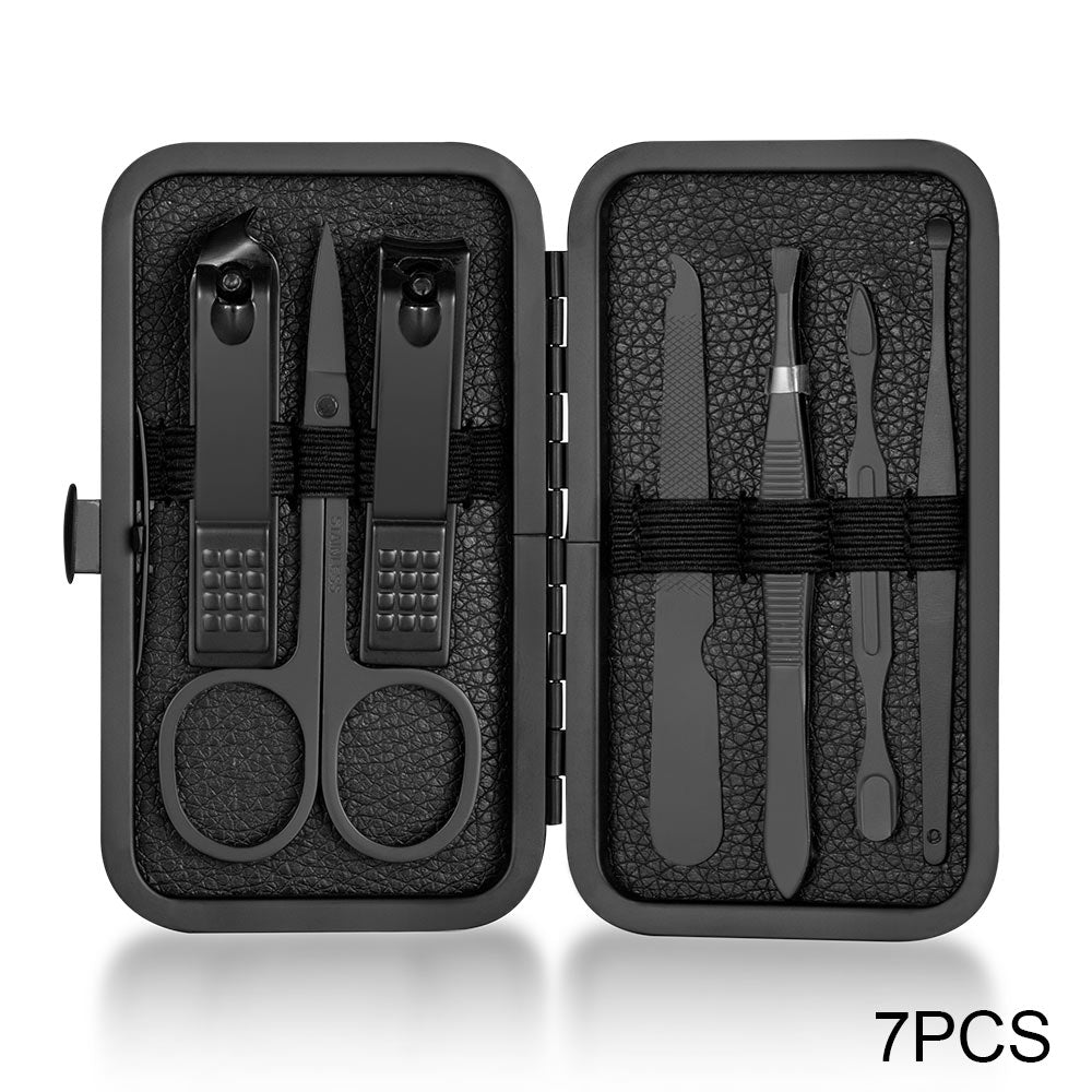 7/10/16/18 Pcs Manicure Cutters Nail Clipper Set Household Stainless Steel Ear Spoon Nail Clippers Pedicure Nail Scissors Tool