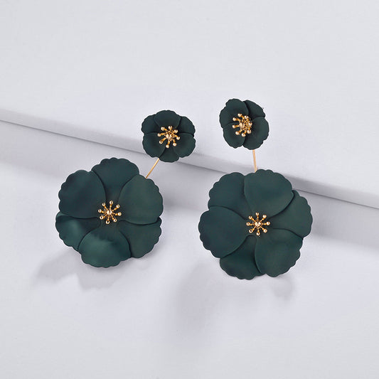 Bohemian Alloy Flower Long Earrings