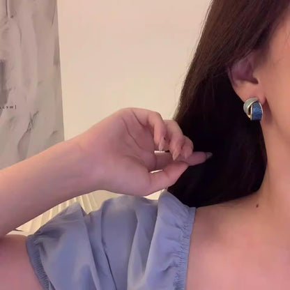 Blue stud earrings