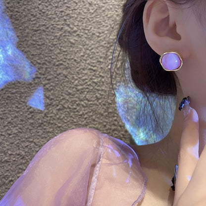Star Yatu Geometric Alloy Earrings – Electroplated Modern