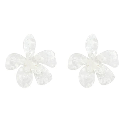 Acrylic large flower earrings acetate board flower earrings earrings